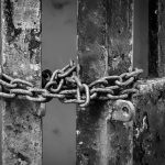 Chains on the gate of Osu Castle, Ghana